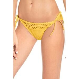 Robin Piccone Chira‎ Tie Side Hipster Bikini sun glow Bottom L NEW #190361